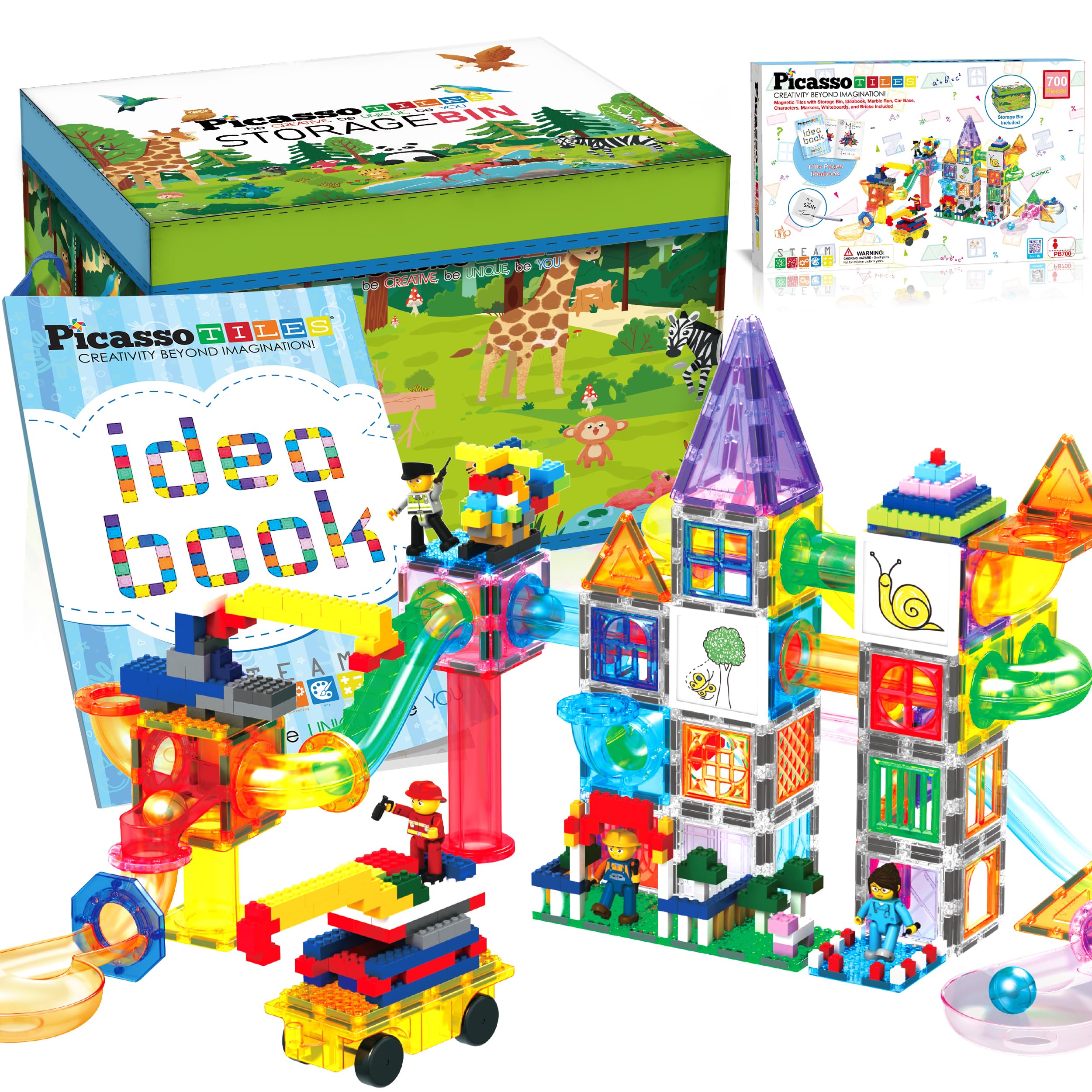 PicassoTiles 700 piezas Mármol Run Bloques de construcción