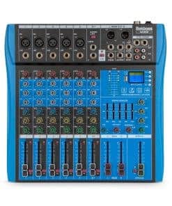 Mezclador de Audio Profesional BEKBOES, 6 Canales, Entrada