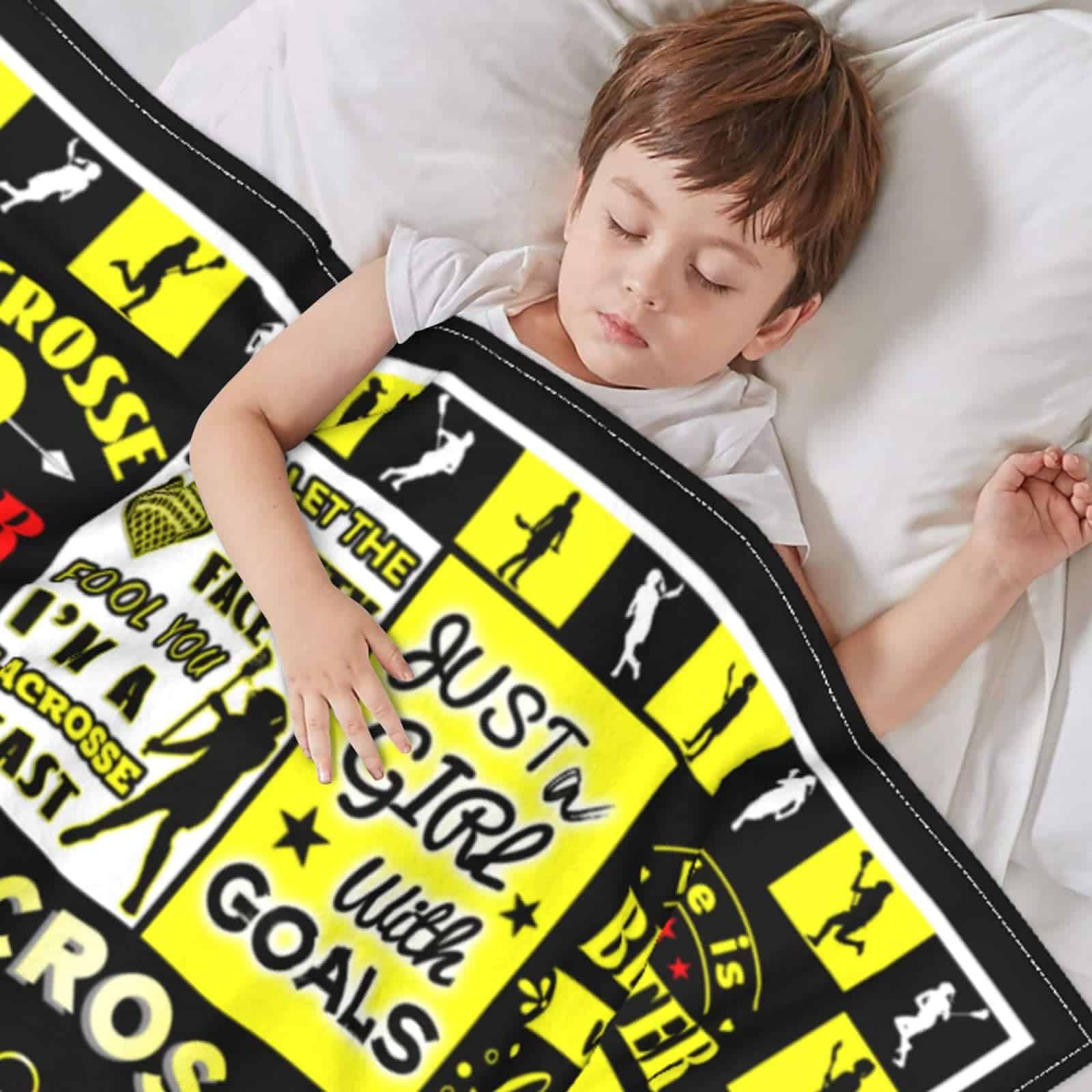 Manta de Lacrosse Wattnai Regalos para Niñas Niños Mantas y - Imagen 6