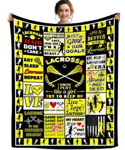Manta de Lacrosse Wattnai Regalos para Niñas Niños Mantas y