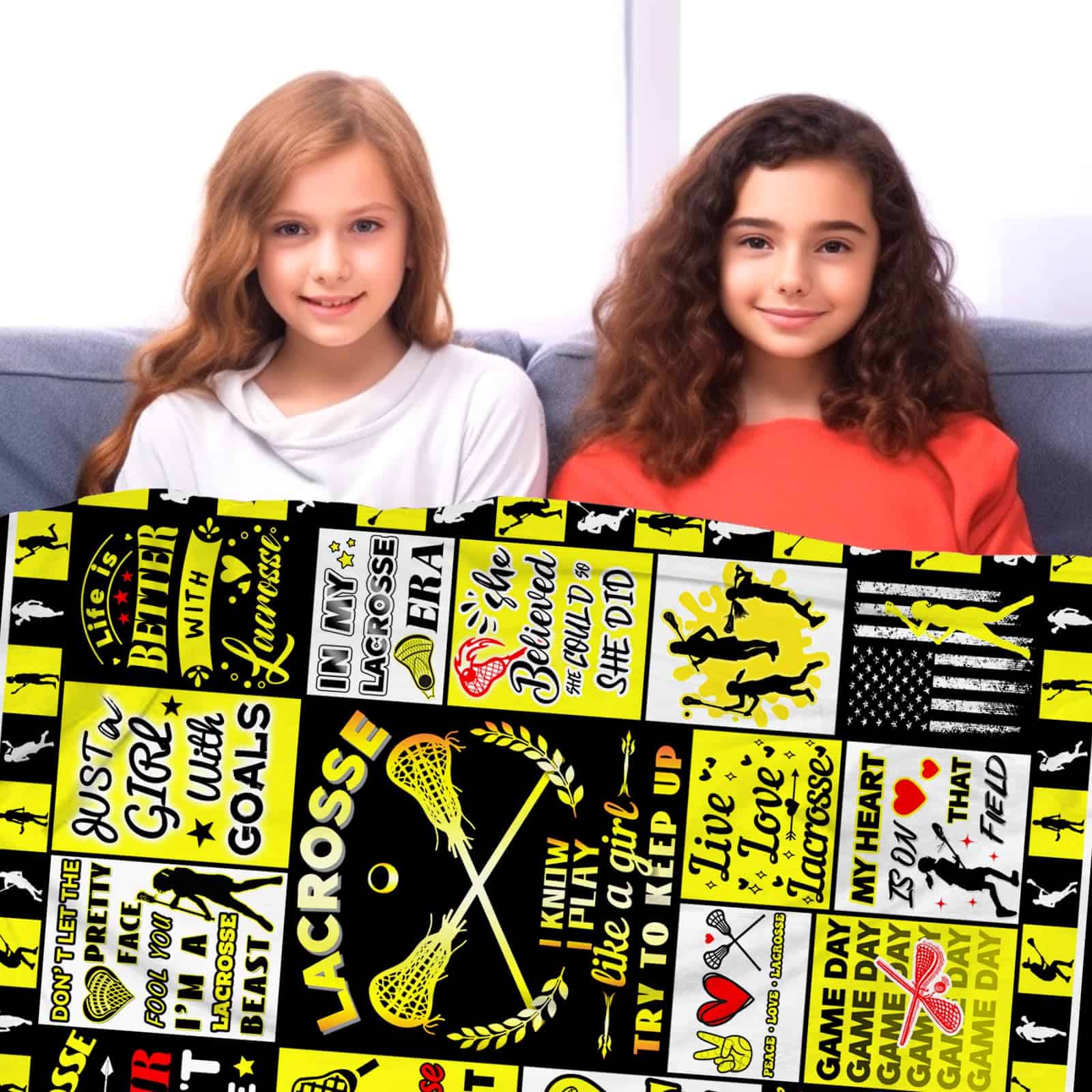 Manta de Lacrosse Wattnai Regalos para Niñas Niños Mantas y - Imagen 4