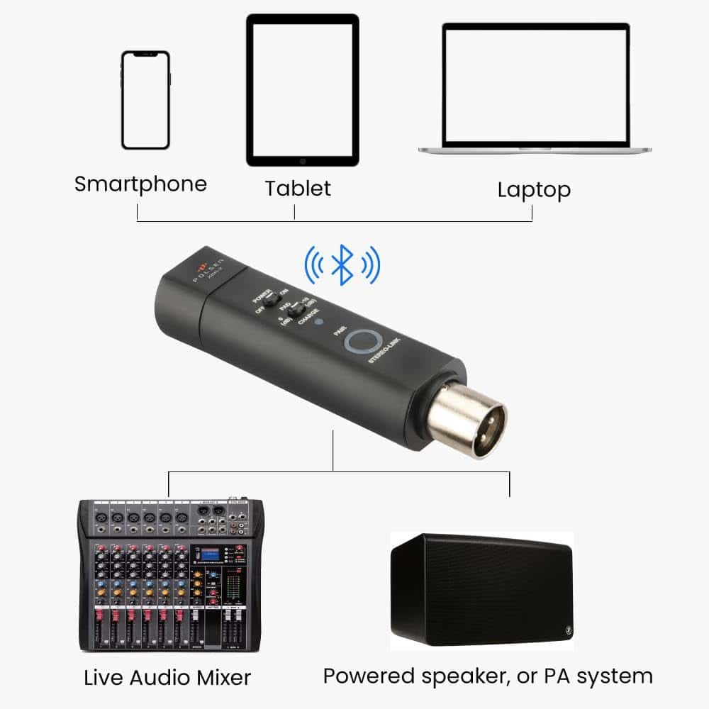 Receptor de Audio Bluetooth XLR POLSEN - Transmisión - Imagen 3