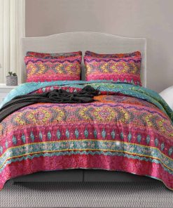 Juego de Edredón Bohemio Twin 3 Piezas Suave Microfibra
