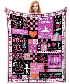 Manta de Ballet Regalos de Ballet Muy Suave y Ligera para
