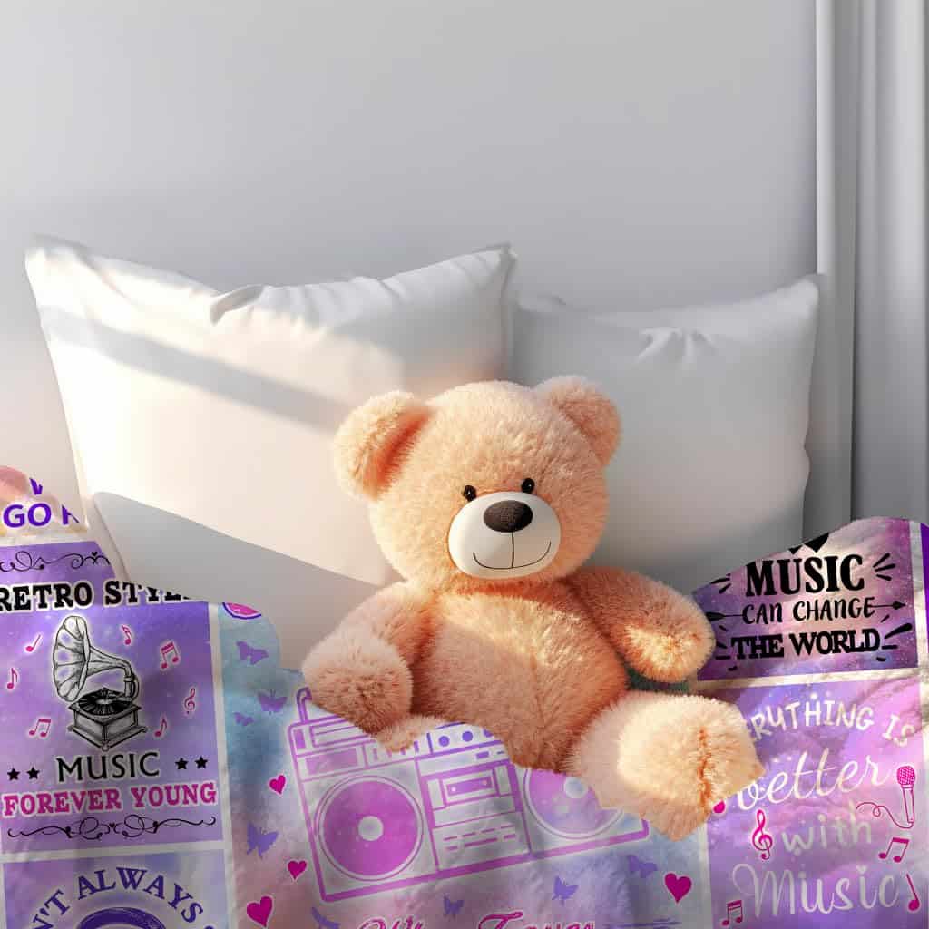 Manta de música ultra suave y cálida - Regalos para amantes - Imagen 4