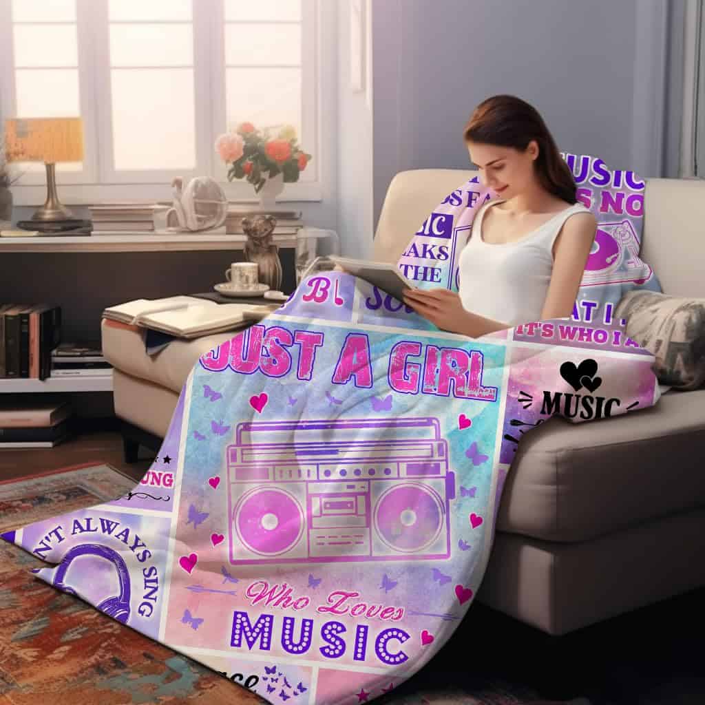 Manta de música ultra suave y cálida - Regalos para amantes - Imagen 5