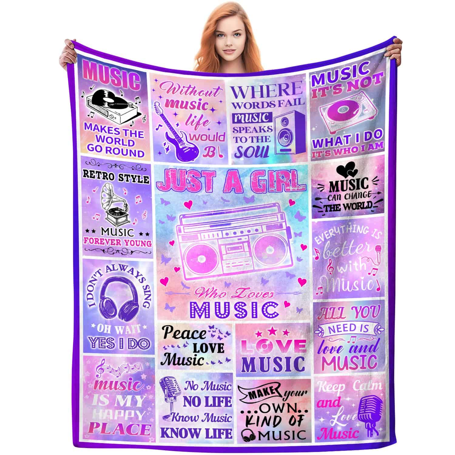 Manta de música ultra suave y cálida - Regalos para amantes