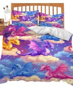 Set de Funda de Edredón de Dragón Tamaño Completo, Funda de