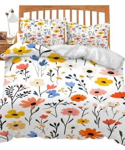 Set de Funda de Colcha Floral Tamaño Completo, Funda de