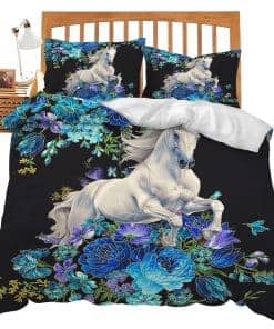 Juego de Ropa de Cama Caballo Blanco - Edredón de Tamaño