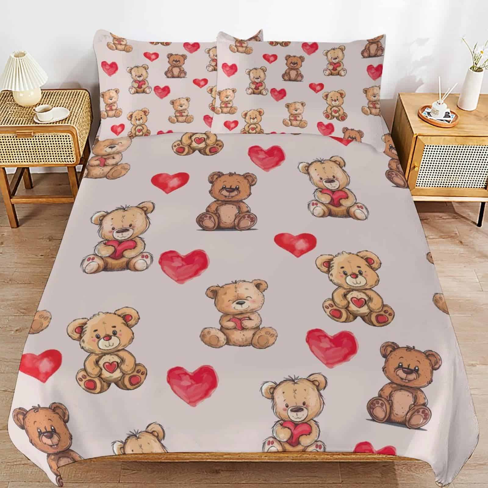 Set de Ropa de Cama Oso de Peluche Tamaño Queen Juego de - Imagen 7