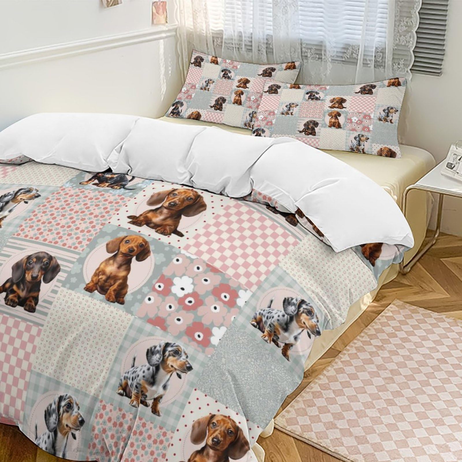 Set de Ropa de Cama Dachshund Tamaño Completo Juego de