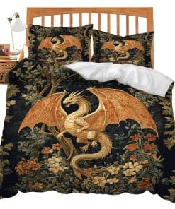 Juego de Ropa de Cama de Dragón Tamaño Completo - Funda de