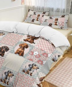Juego de Cama Dachshund Tamaño Individual Juego de