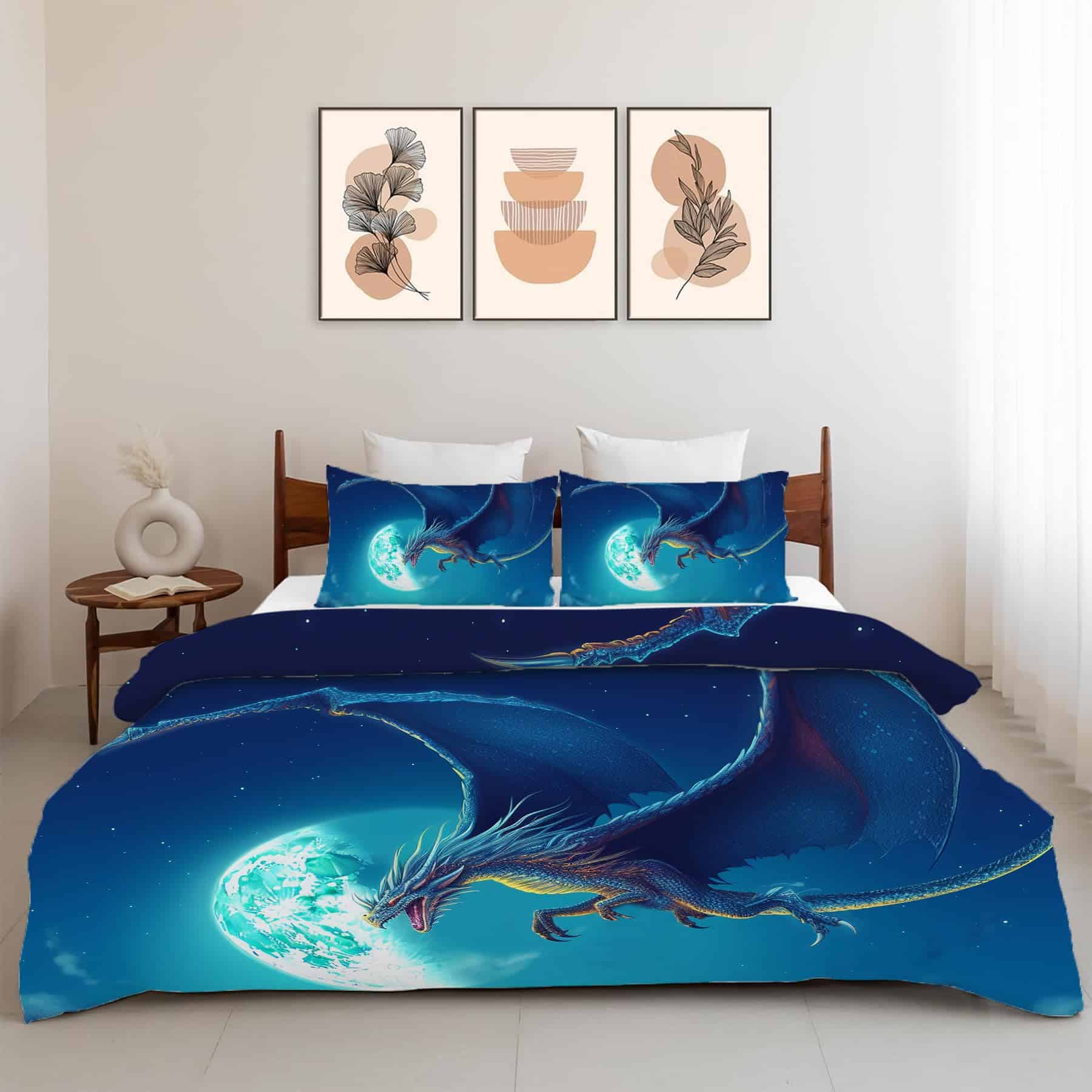 Juego de Ropa de Cama de Dragón 3 Piezas Tamaño Twin - Imagen 6