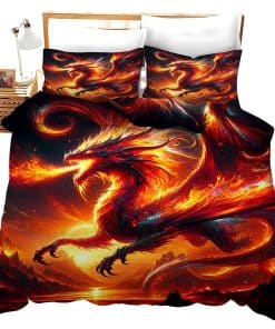 Juego de Edredón de Dragón Nanen Decoración de Dragón de