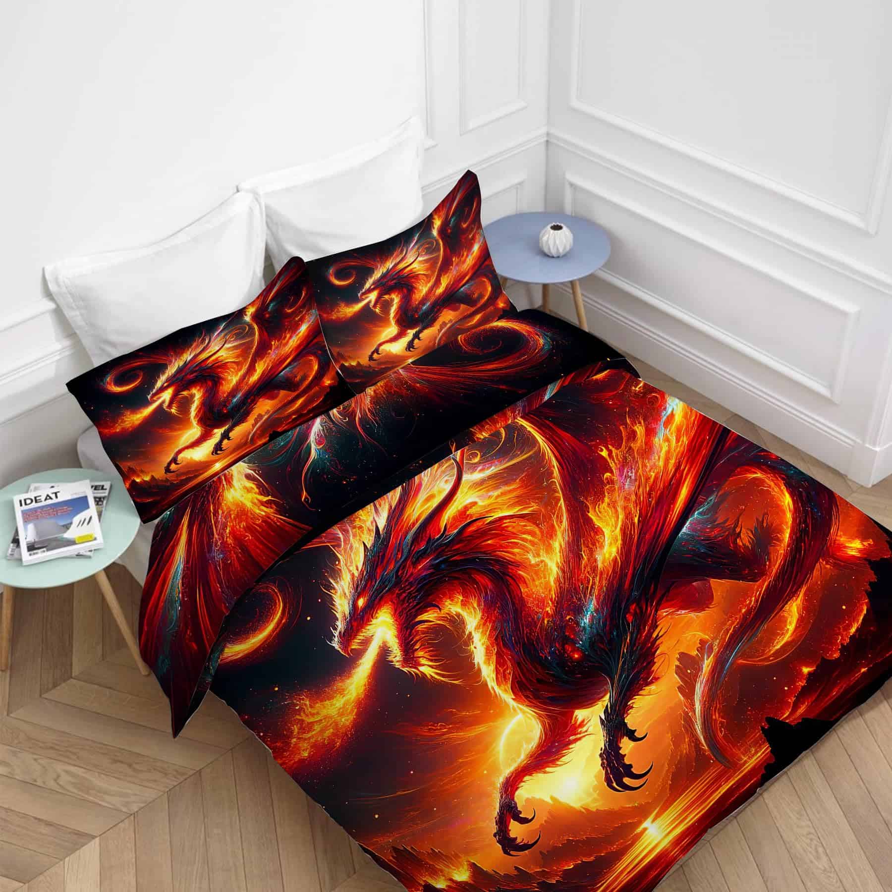 Juego de Edredón de Dragón Nanen Decoración de Dragón de - Imagen 3