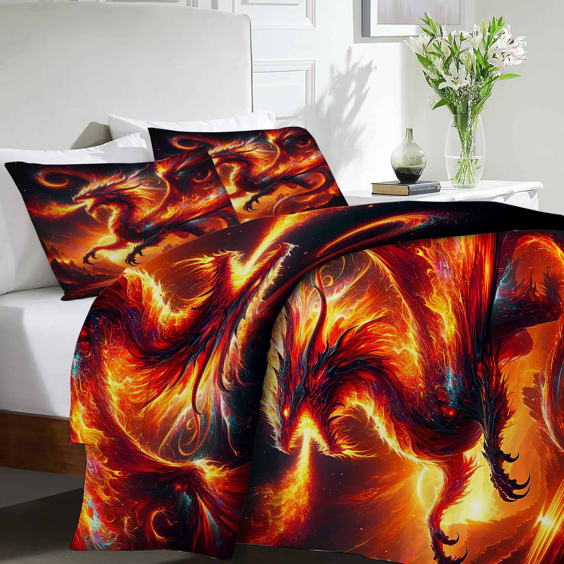 Juego de Edredón de Dragón Nanen Decoración de Dragón de - Imagen 5