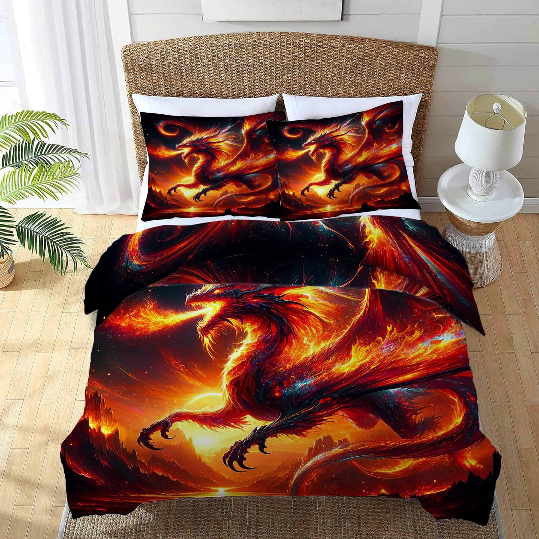 Juego de Edredón de Dragón Nanen Decoración de Dragón de - Imagen 4