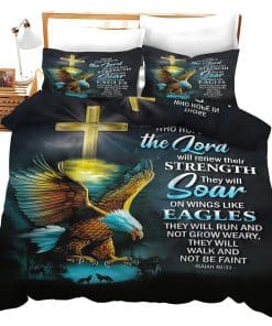 Juego de edredón nanen Bald Eagle Christian Eagle Decor