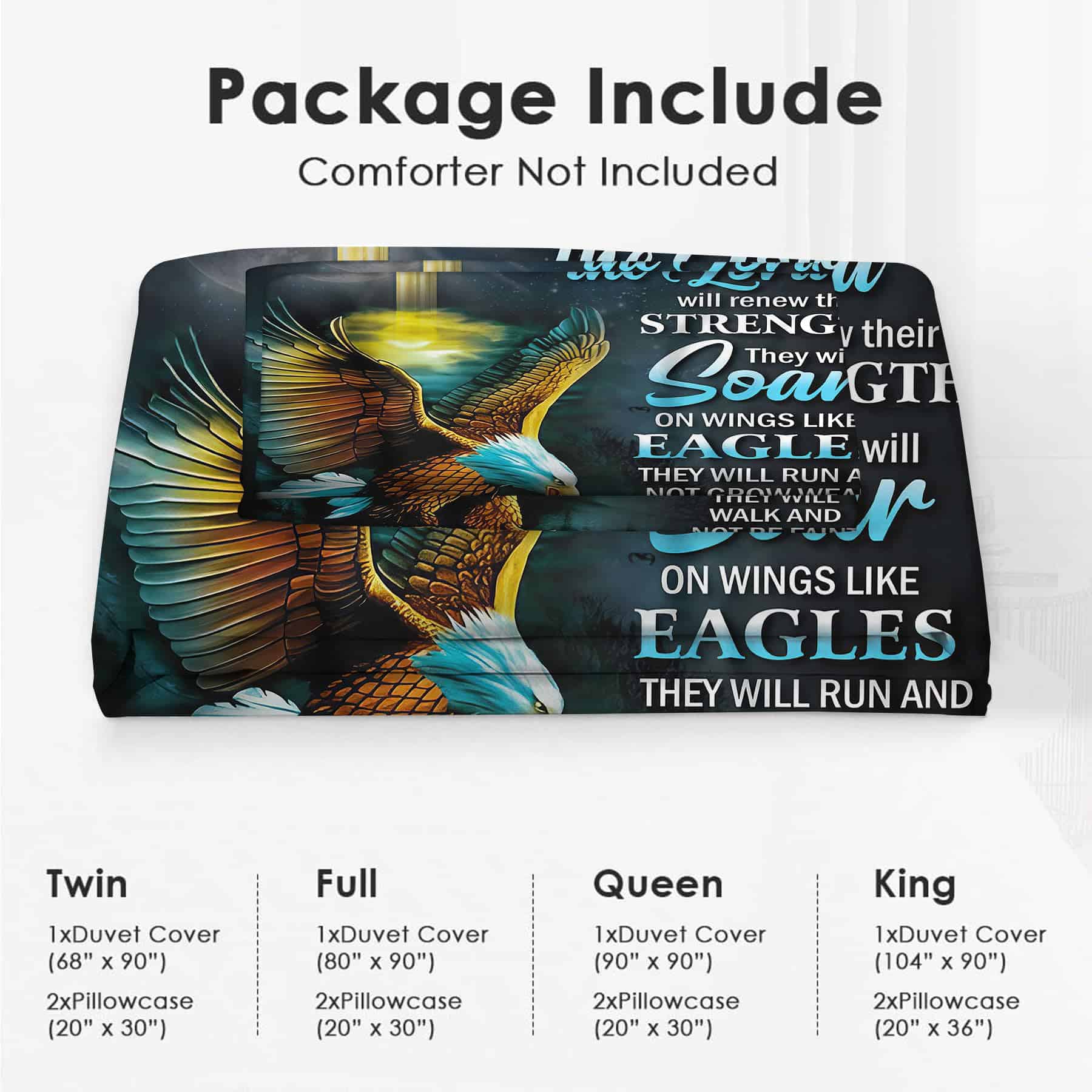 Juego de edredón nanen Bald Eagle Christian Eagle Decor - Imagen 7