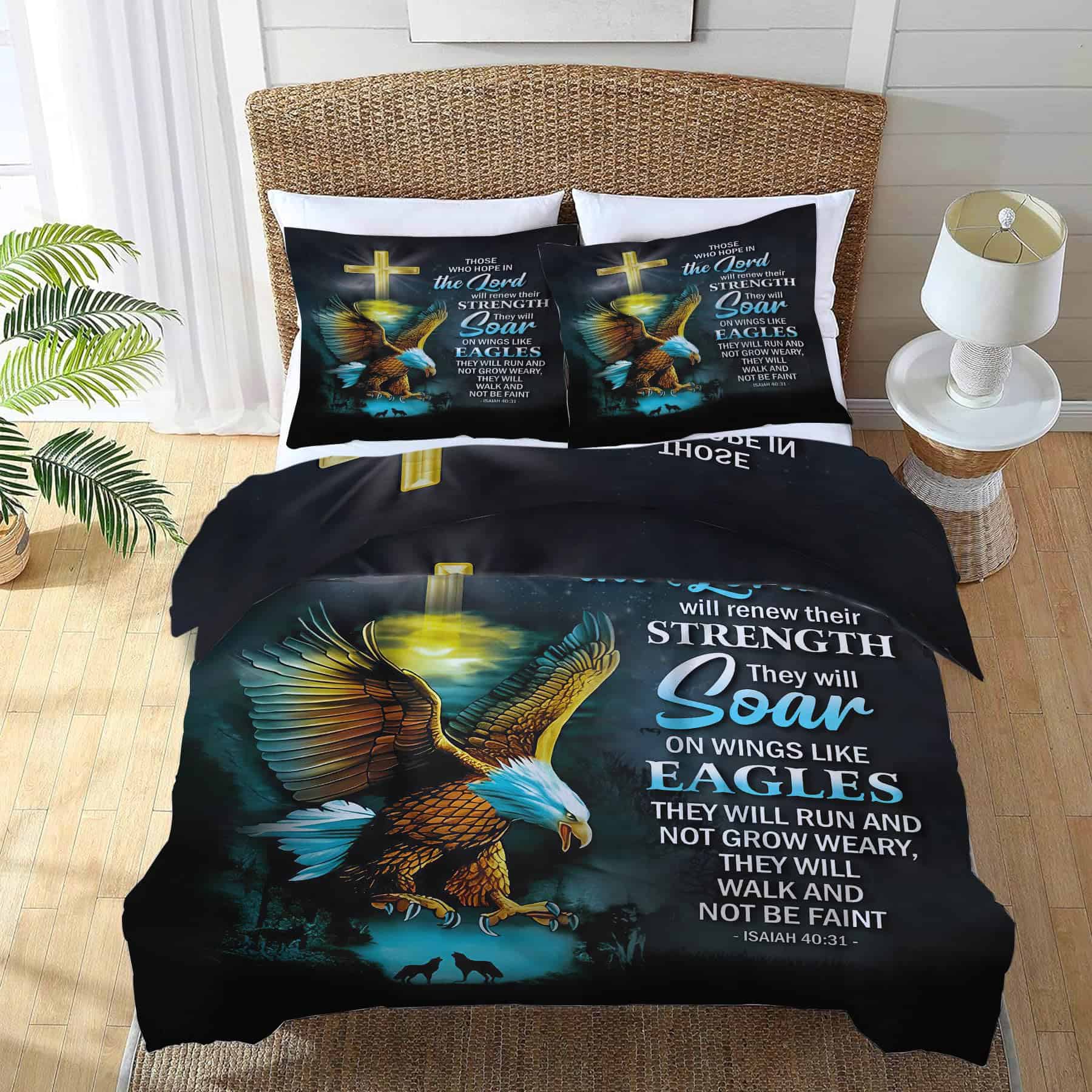 Juego de edredón nanen Bald Eagle Christian Eagle Decor - Imagen 4