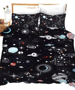 Juego de Edredón de Espacio Galaxia Decoración Cielo