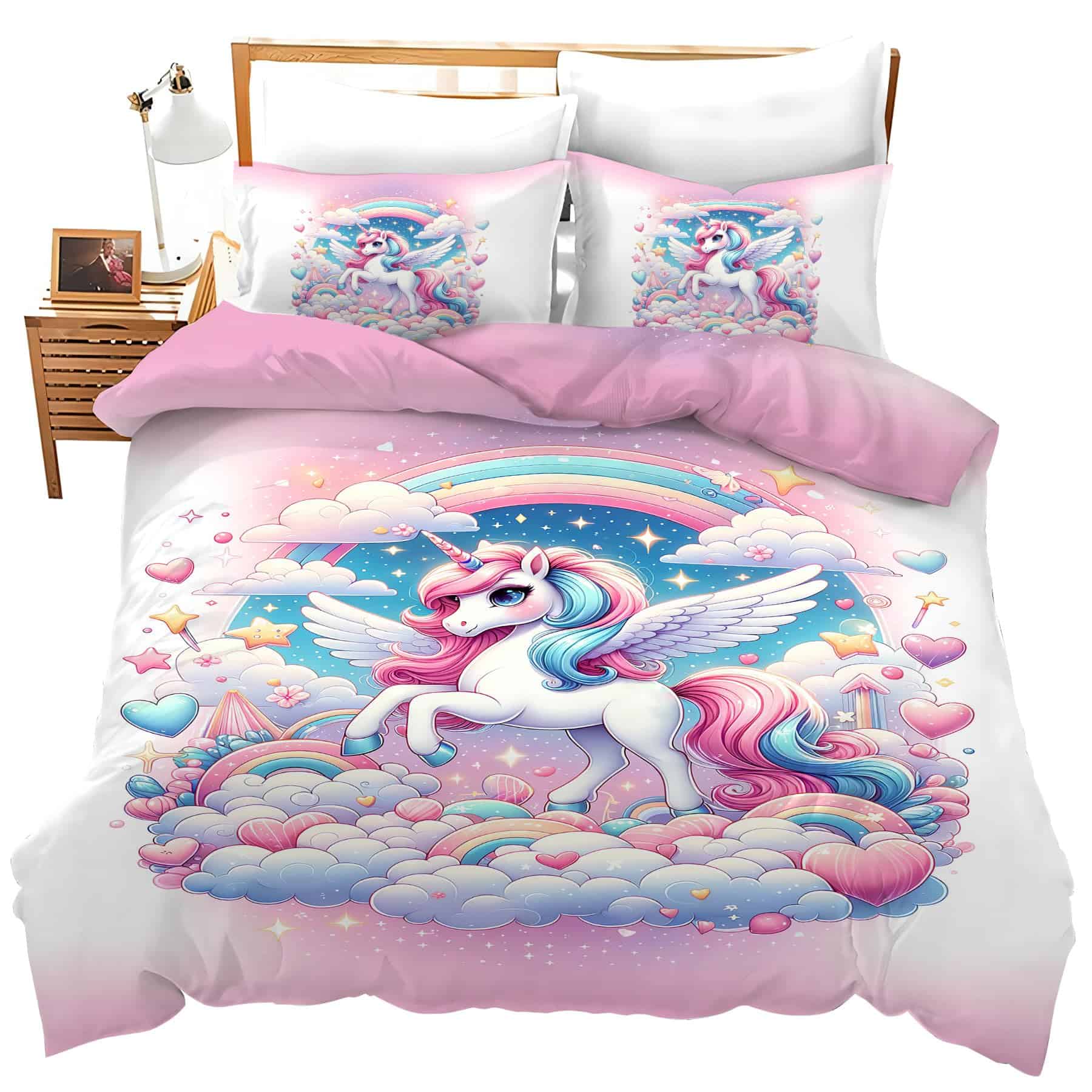 Juego de edredón Nanen Dreamy Unicorn - Juego de funda