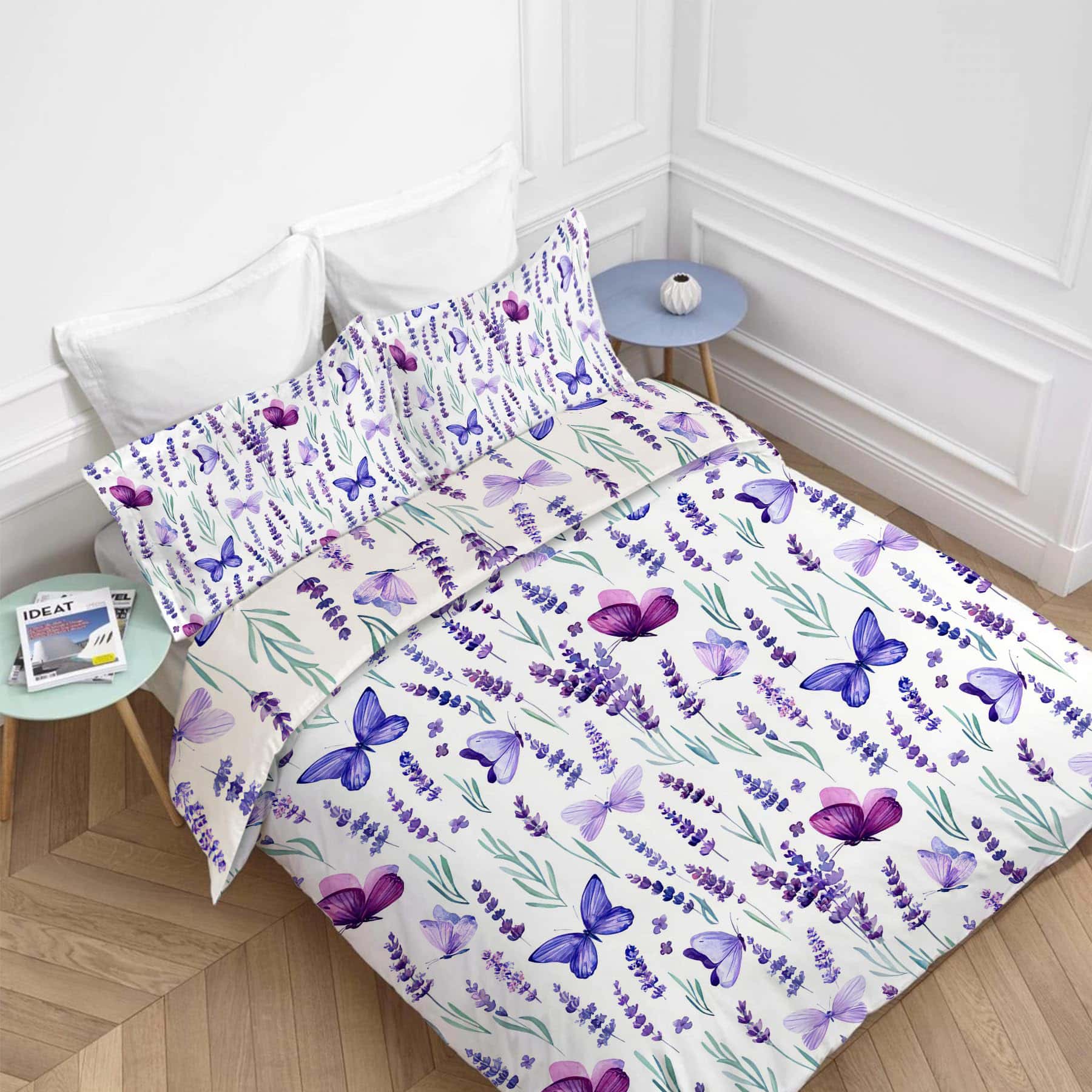 Juego de edredón de mariposa de lavanda nanen Conjunto de - Imagen 3