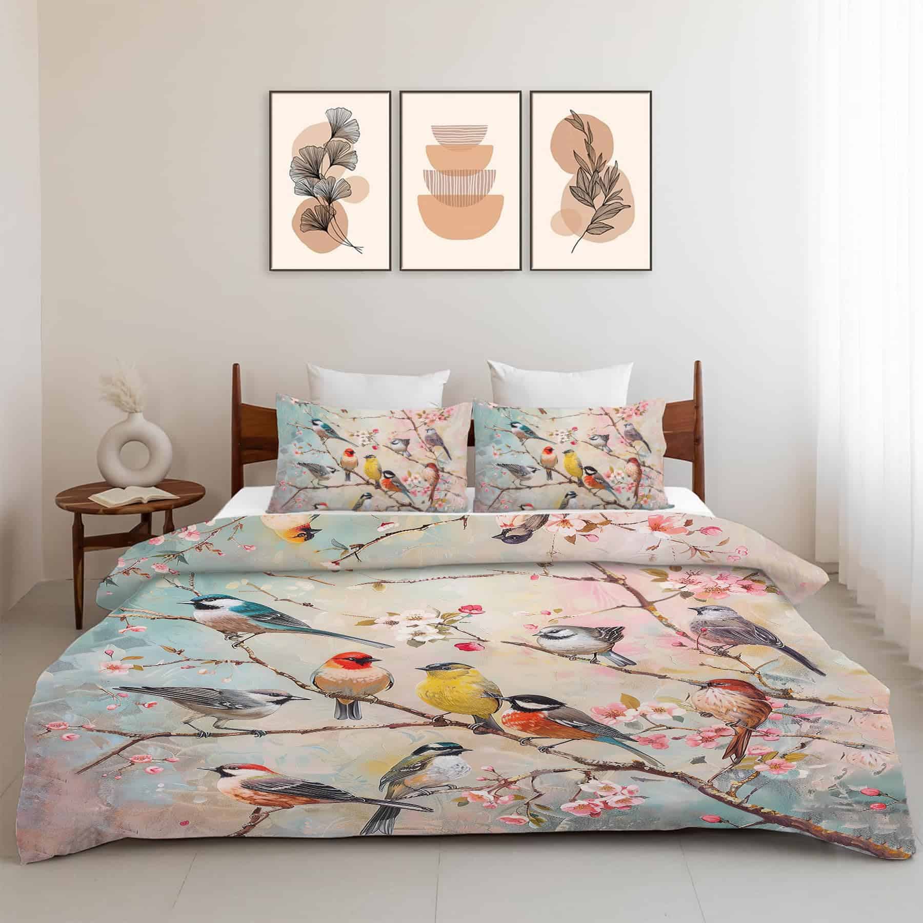 Juego de Edredón Nanen Birds in The Tree Decor Bird Full - Imagen 6