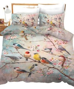 Juego de Edredón Nanen Birds in The Tree Decor Bird Full