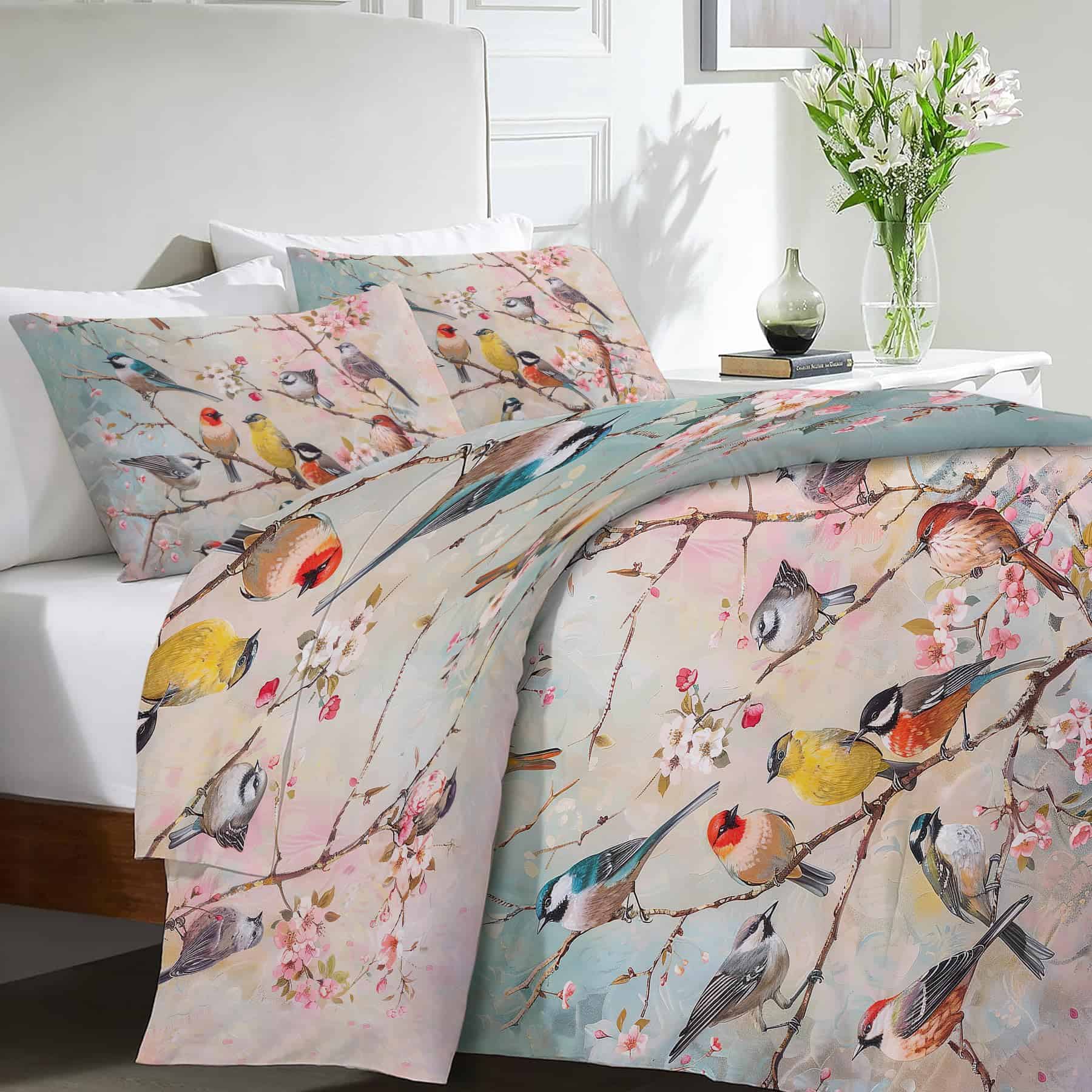 Juego de Edredón Nanen Birds in The Tree Decor Bird Full - Imagen 5