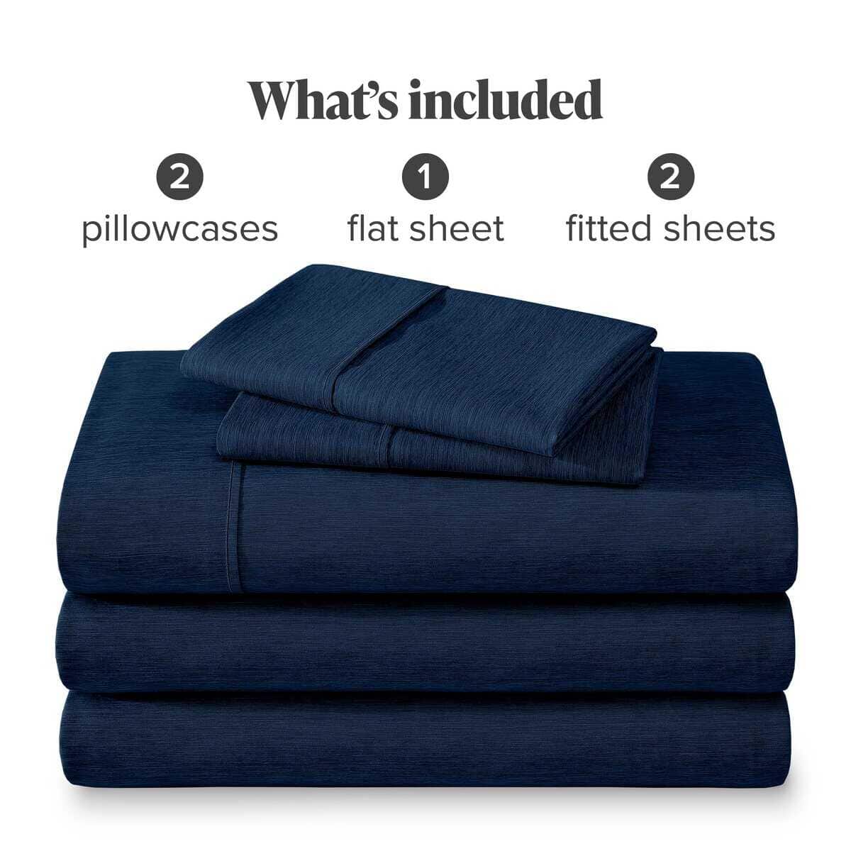 Juego de sábanas split king Bare Home - -Azul Oscuro Jaspead - Imagen 10