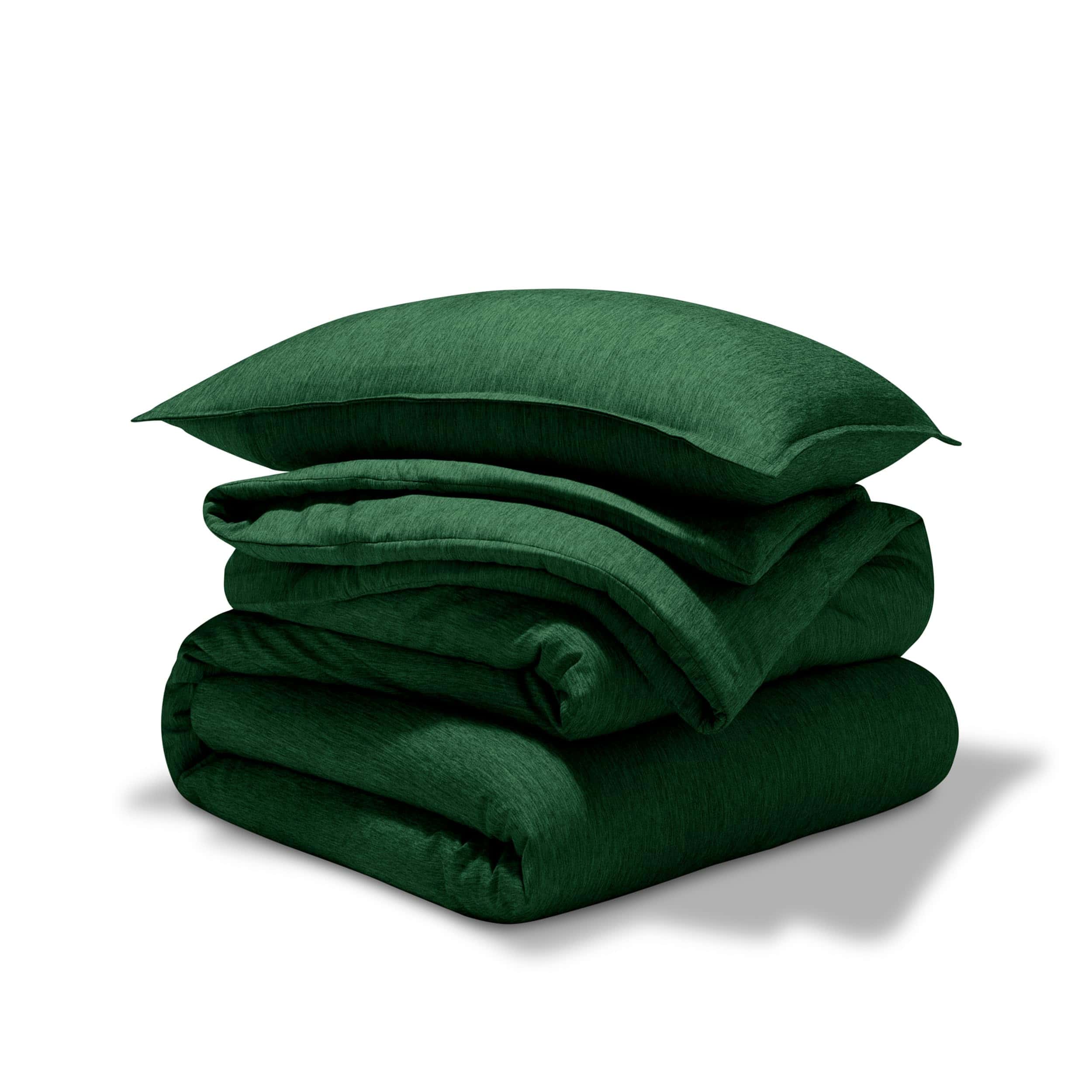 Juego de Edredón Bare Home - Tamaño -Verde Bosque Jaspeado