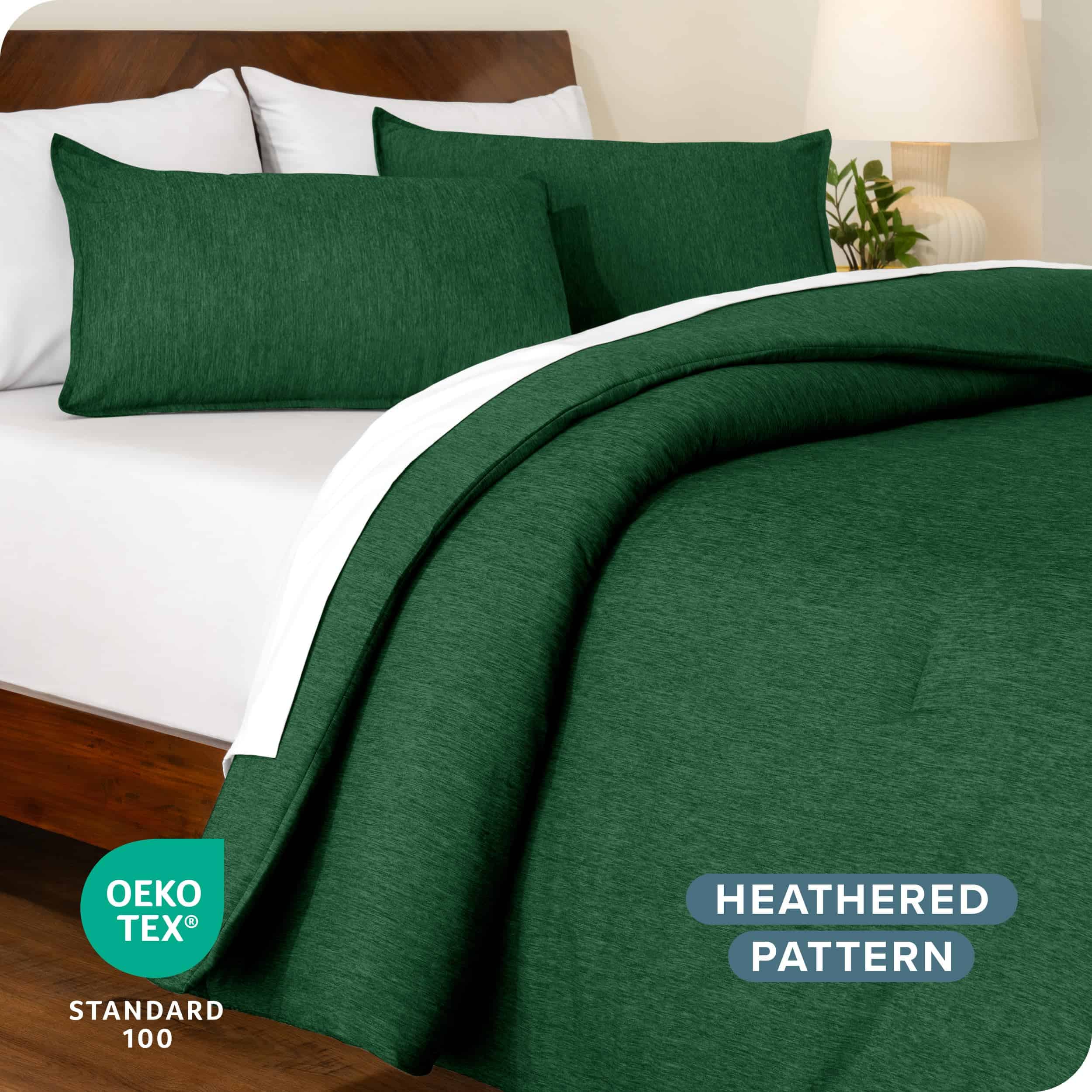 Juego de Edredón Bare Home - Tamaño -Verde Bosque Jaspeado - Imagen 5