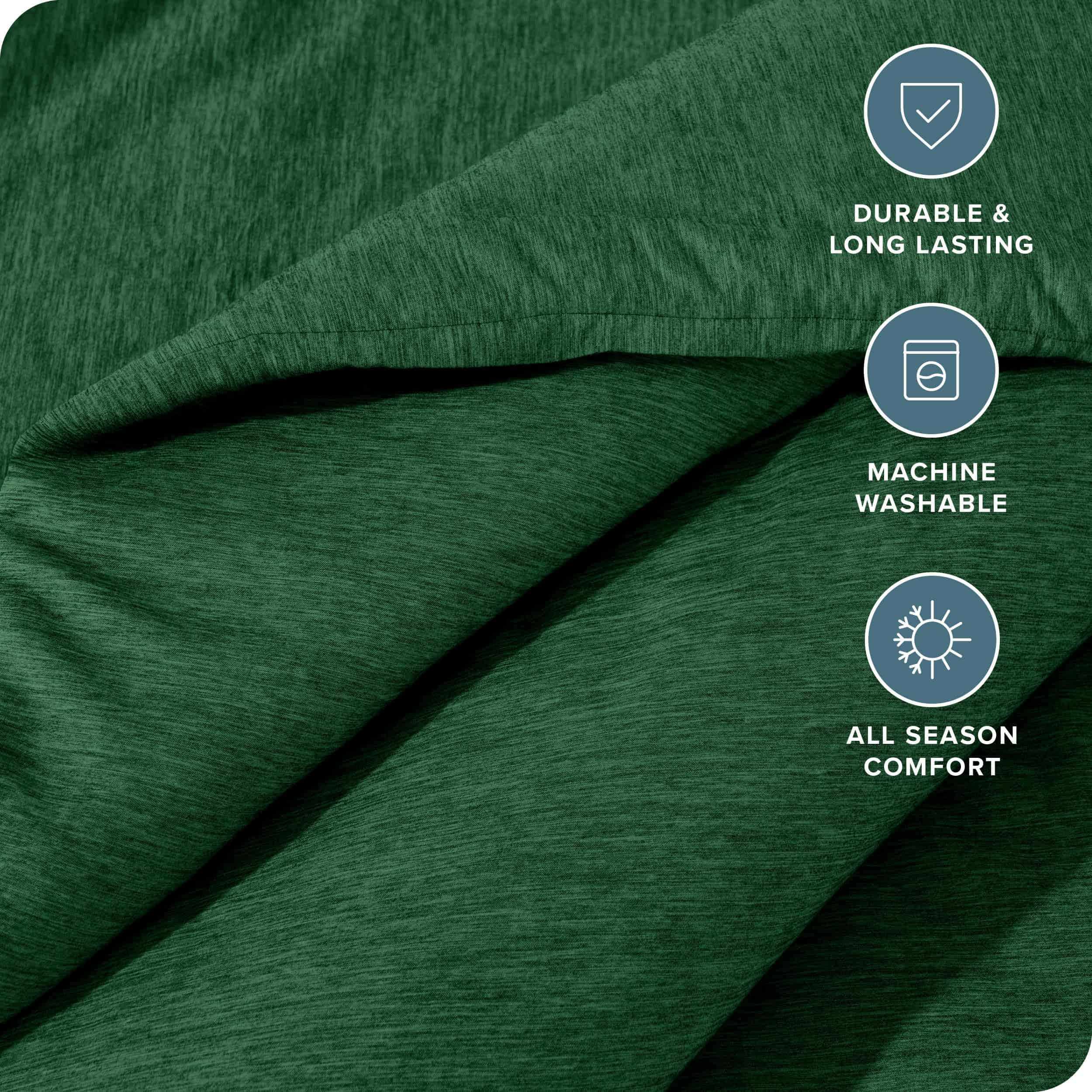 Juego de Edredón Bare Home - Tamaño -Verde Bosque Jaspeado - Imagen 4