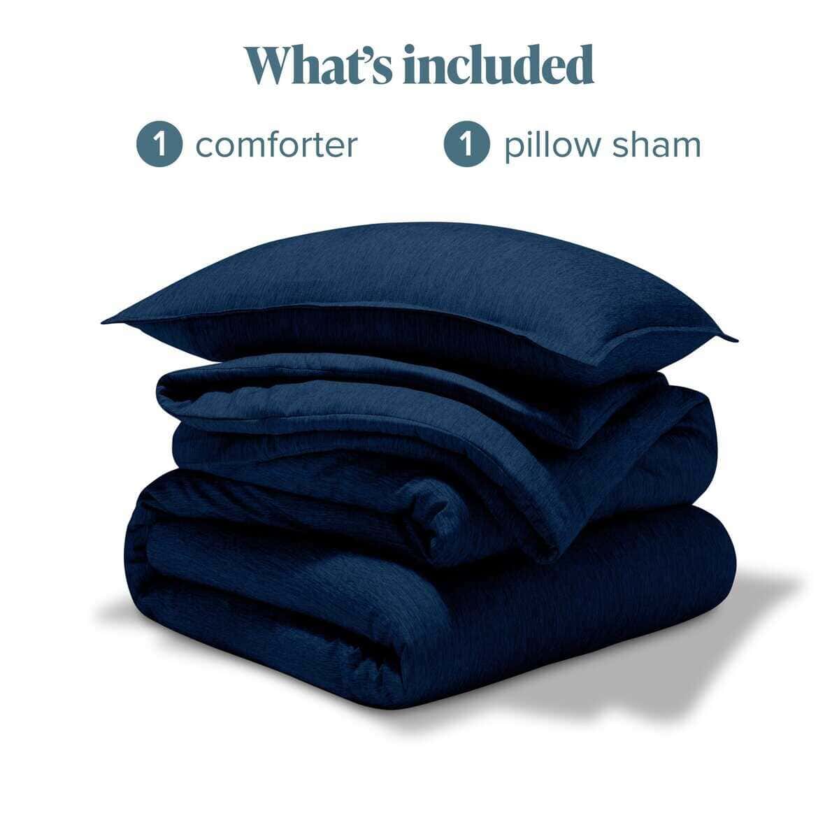 Juego de edredón Bare Home - Tamaño -Azul Oscuro Jaspeado - Imagen 6