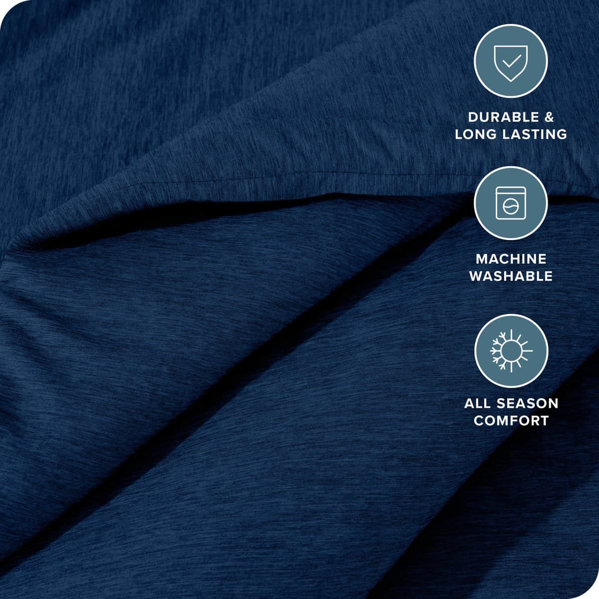 Juego de edredón Bare Home - Tamaño -Azul Oscuro Jaspeado - Imagen 4