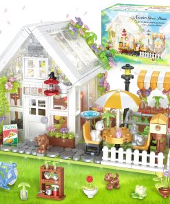 Set de Construcción de Casa de Flores, Set de Bloques de