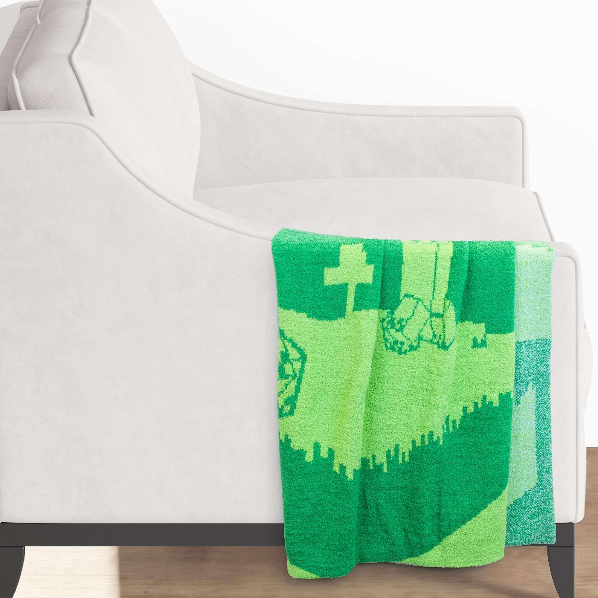 Manta Esponjosa de Punto de Pluma Creeper de Minecraft de - Imagen 7