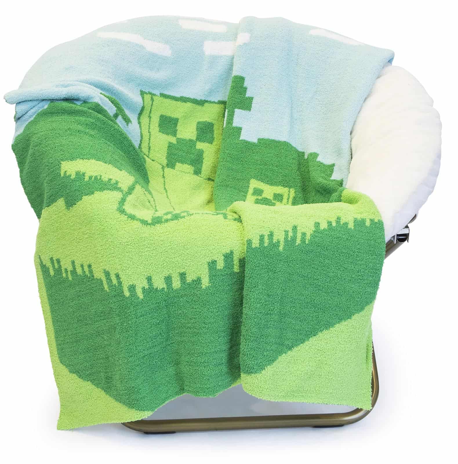 Manta Esponjosa de Punto de Pluma Creeper de Minecraft de