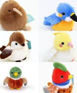 Paquete de 6 lindos peluches de animales pájaro de 4.5in,