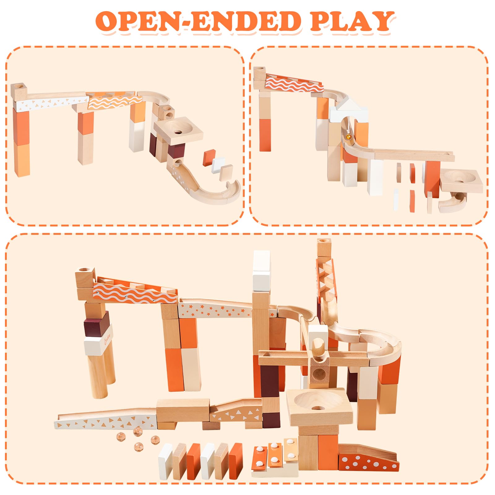 Bloques de Mármol de Madera para Niños de 4-8 años, 80 - Imagen 7