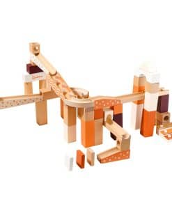 Bloques de Carrera de Canicas de Madera para Niños de 4-8