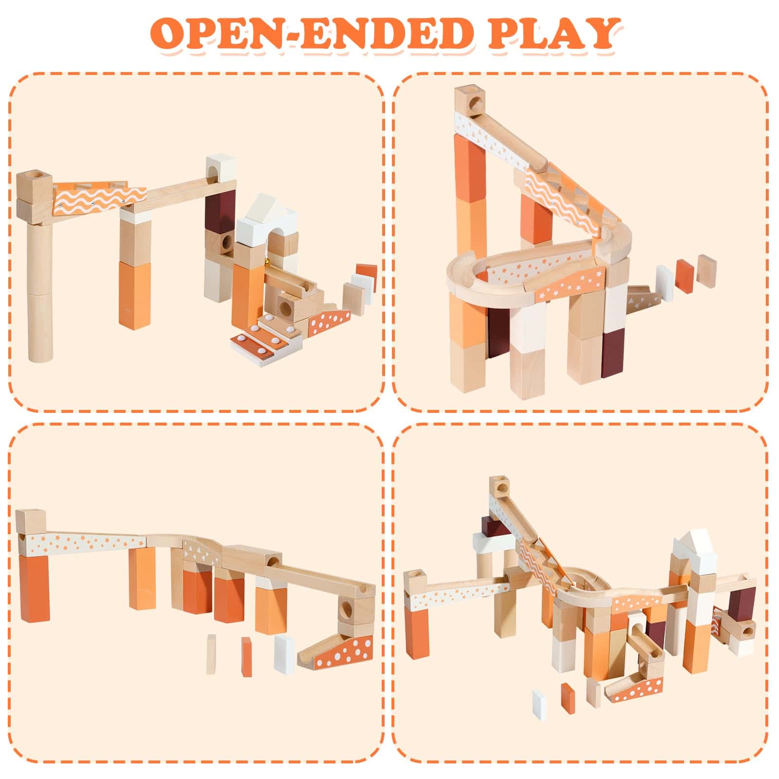 Bloques de Carrera de Canicas de Madera para Niños de 4-8 - Imagen 7