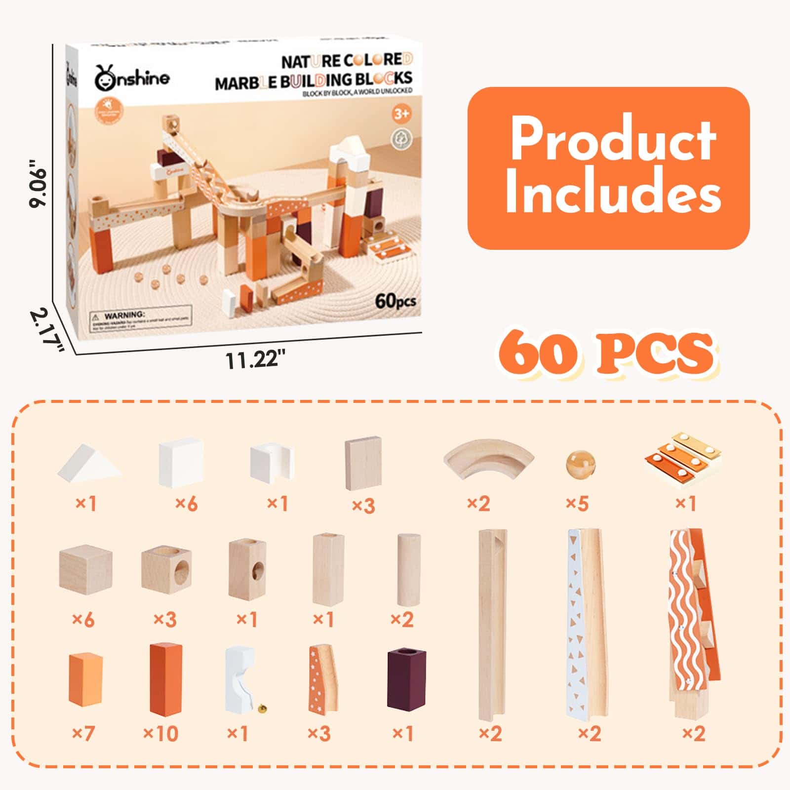 Bloques de Carrera de Canicas de Madera para Niños de 4-8 - Imagen 8