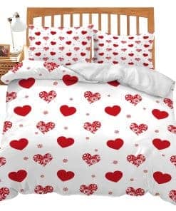 Juego de Ropa de Cama con Tema de Amor Corazón Juego de
