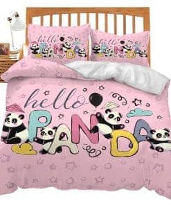 Juego de Ropa de Cama de Panda Lindo Juego de Edredón Tema