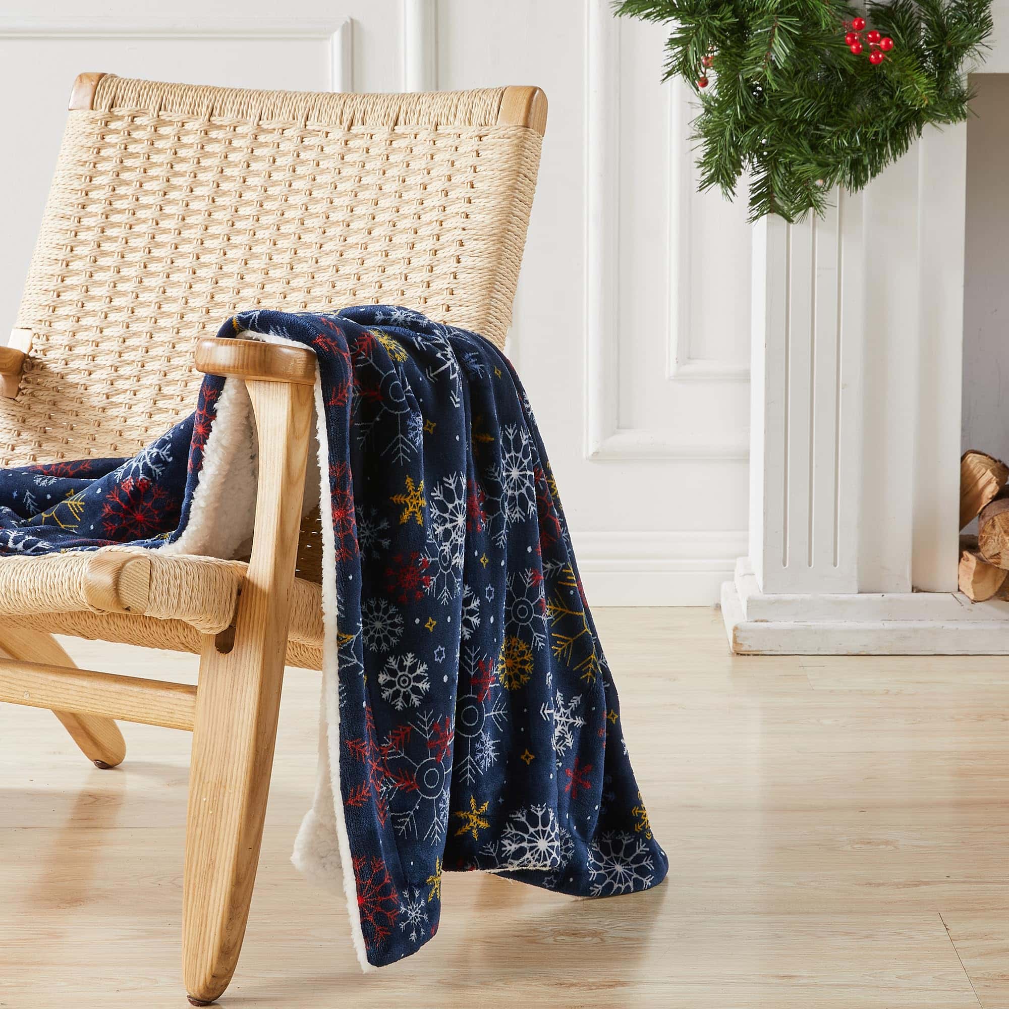 Manta de Navidad de Felpa/Sherpa - Mantita Impresa Súper - Imagen 6