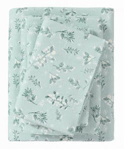 Juego de sábanas de franela Great Bay Home -Botánica Nevada
